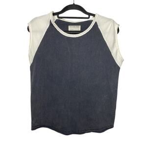 We The Free People Bria Tank Women's Large Muscle Colorblock Cotton Faded Boho